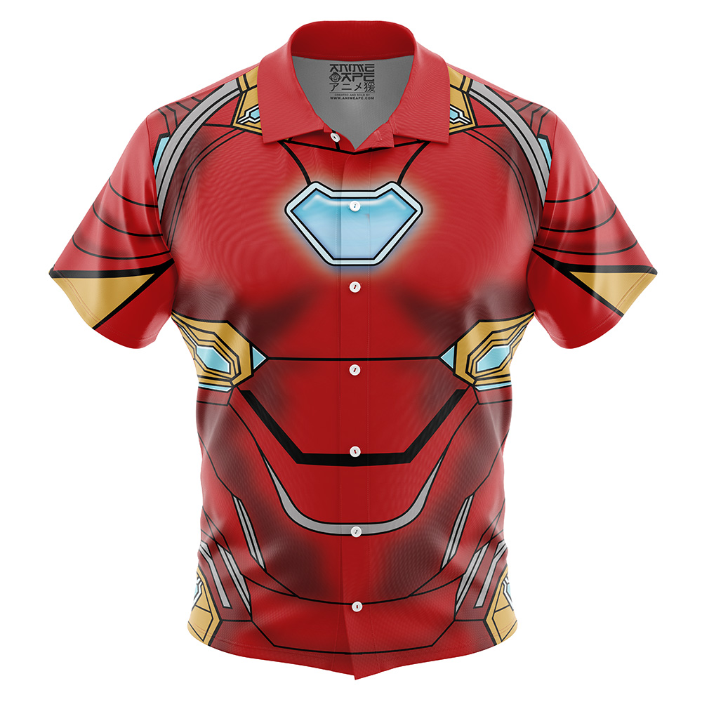 Iron Man Marvel Button Up Hawaiian Shirt
