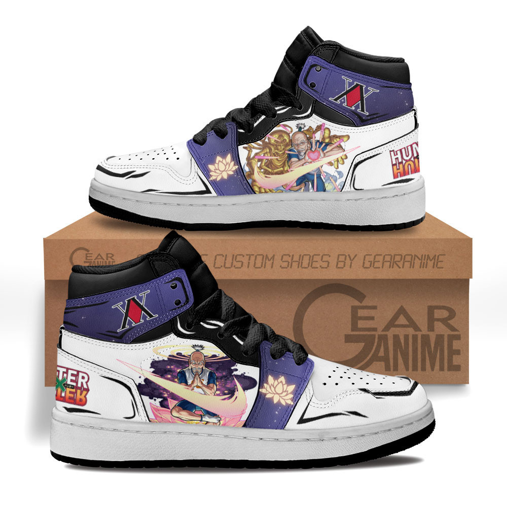Isaac Netero Custom Anime Kids High-Top Leather Sneakers