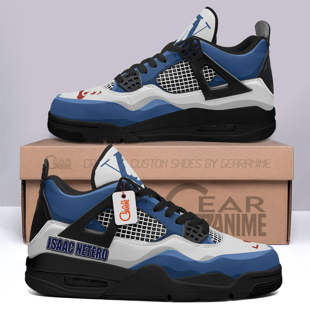 Isaac Netero Retro 4 Leather Sneakers Custom Name