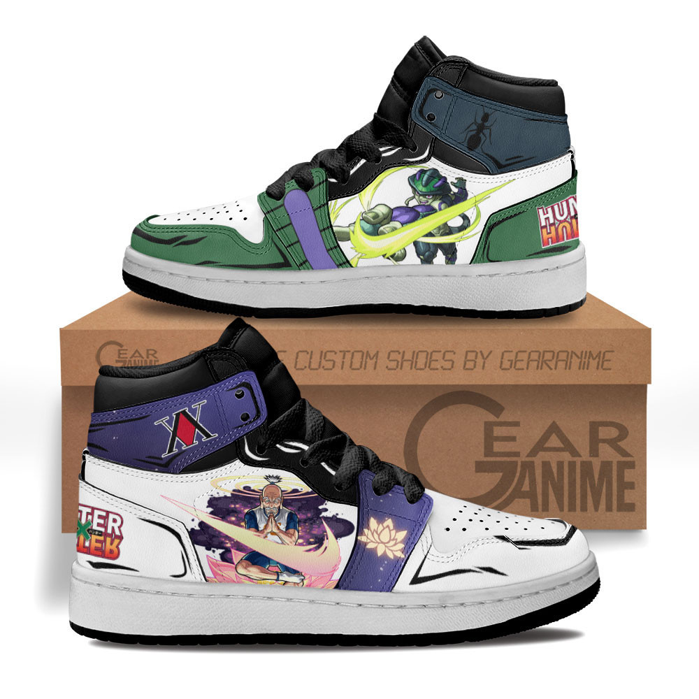 Isaac Netero x Meruem Custom Anime Kids High-Top Leather Sneakers