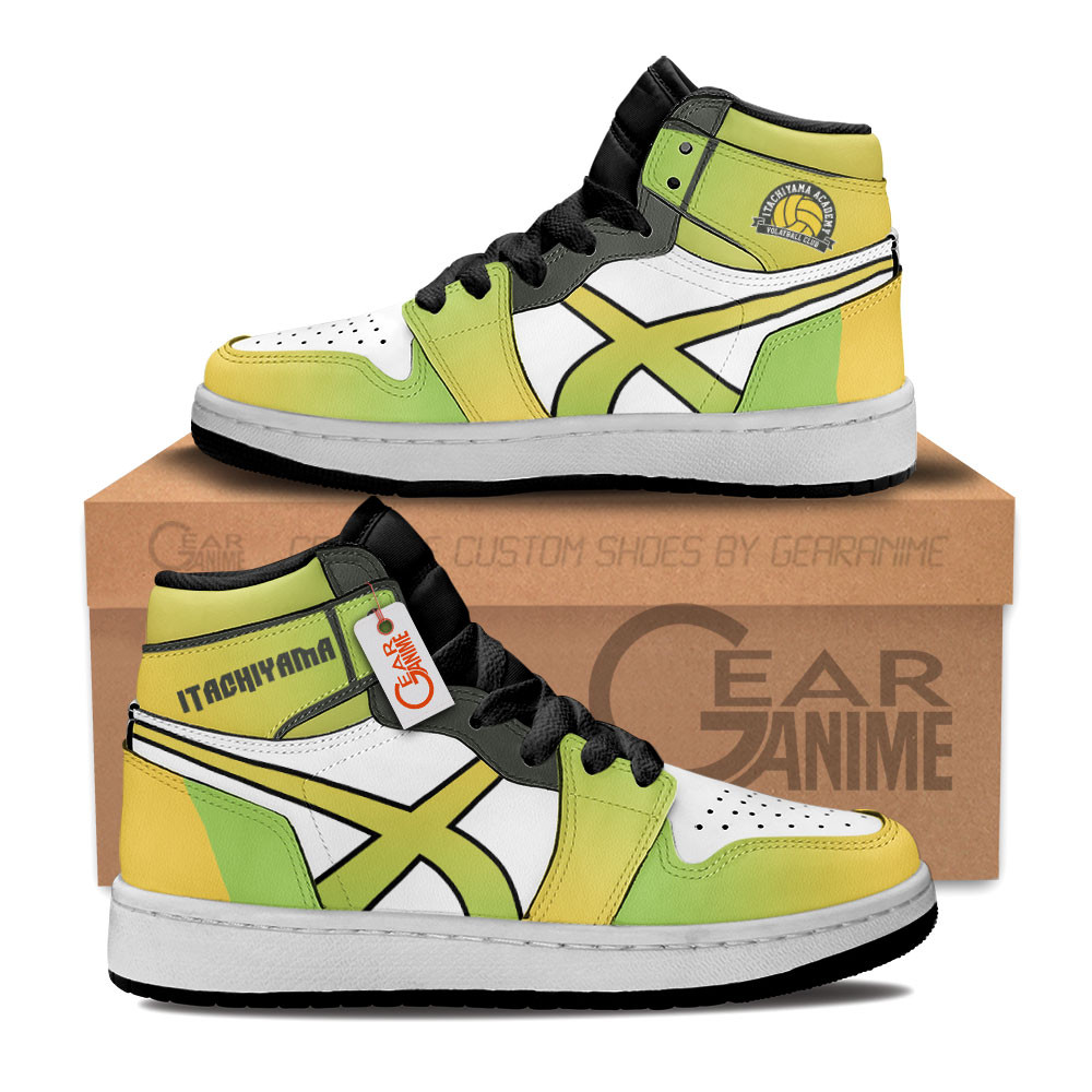 Itachiyama Academy Custom Anime Kids High-Top Leather Sneakers Personalized