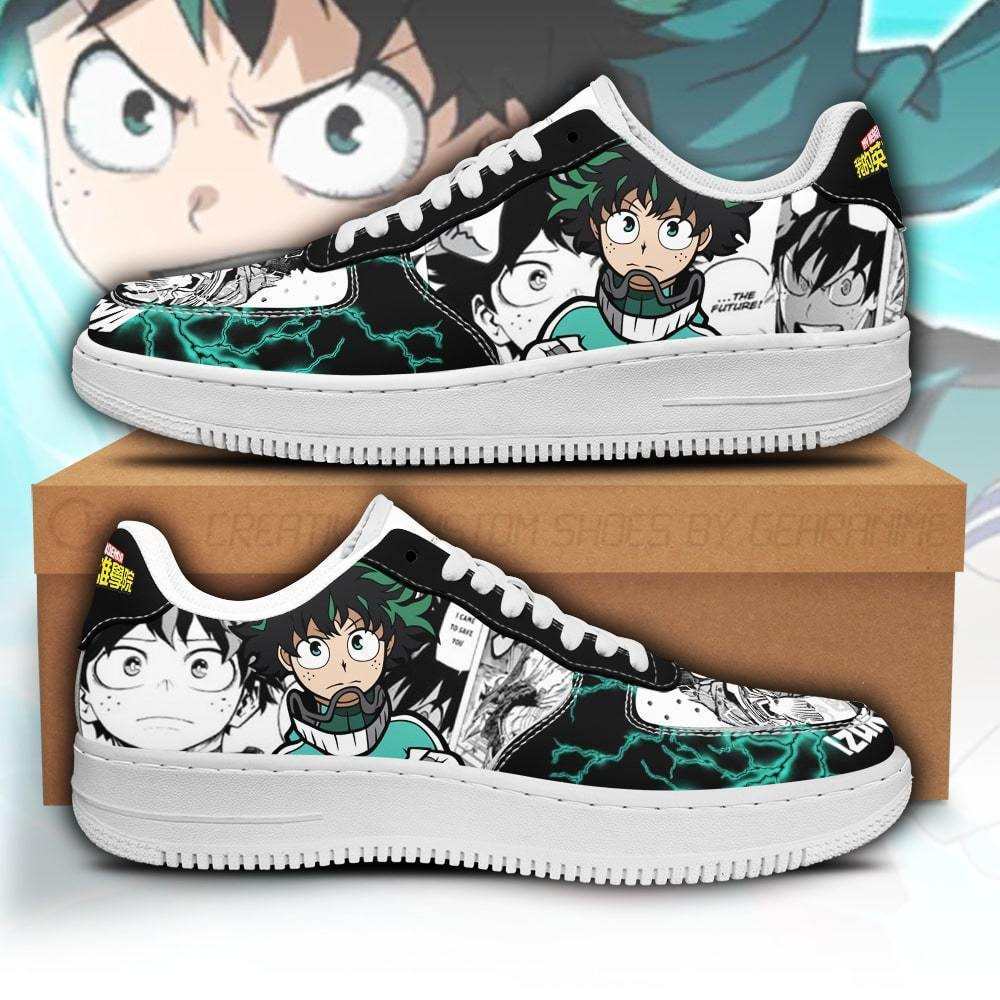 Izuku Midoriya Custom Anime Low-Top Leather Sneakers