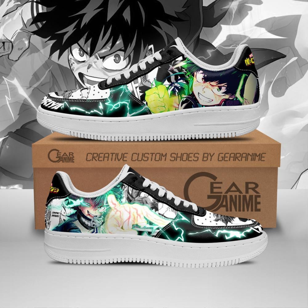 Izuku Midoriya Custom Anime Low-Top Leather Sneakers