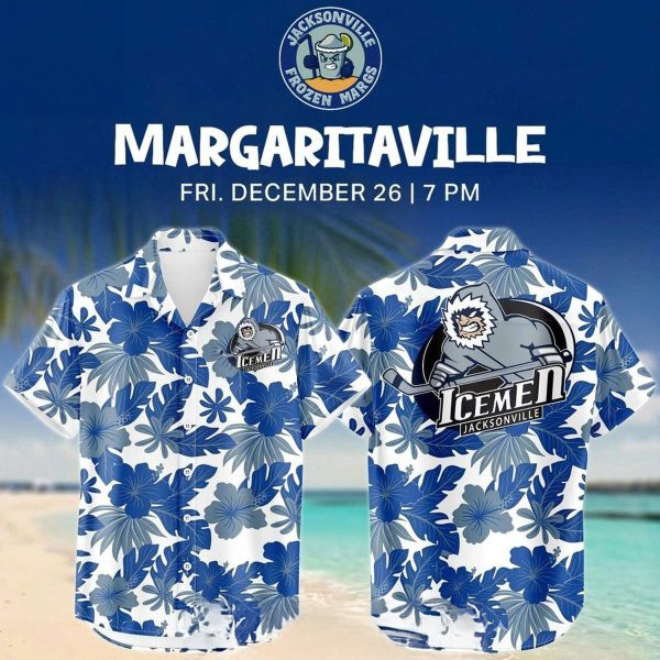 Jacksonville Icemen X Margaritaville Night 2026 Hawaiian Shirt Jacksonville Icemen Merch