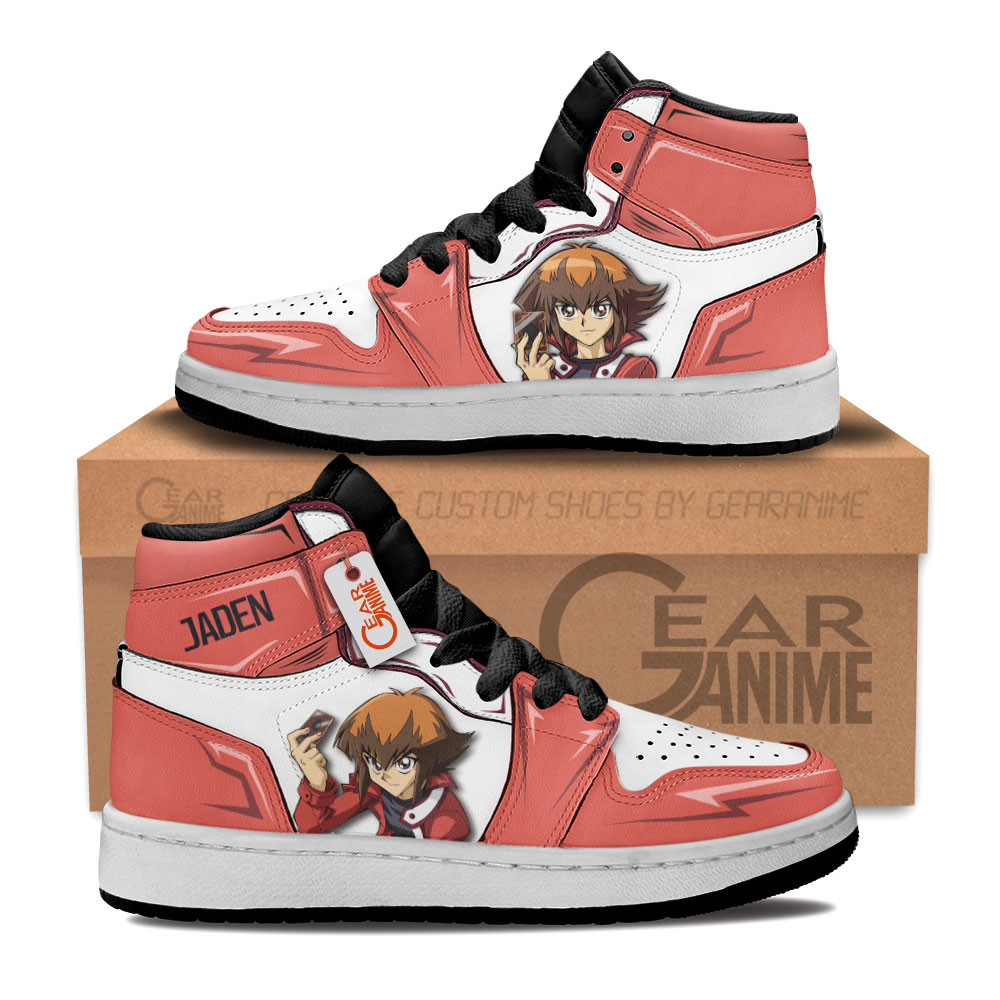 Jaden Yuki Custom Anime Kids High-Top Leather Sneakers