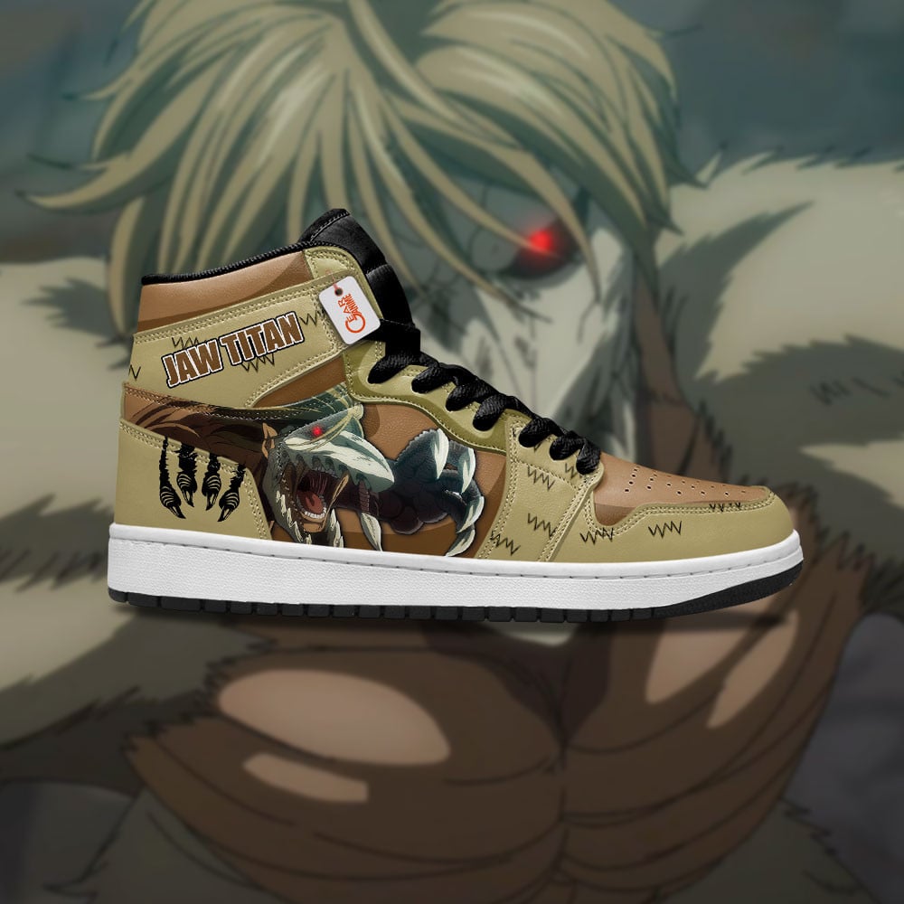 Jaw Titan Custom Anime High-Top Leather Sneakers Name Personalized