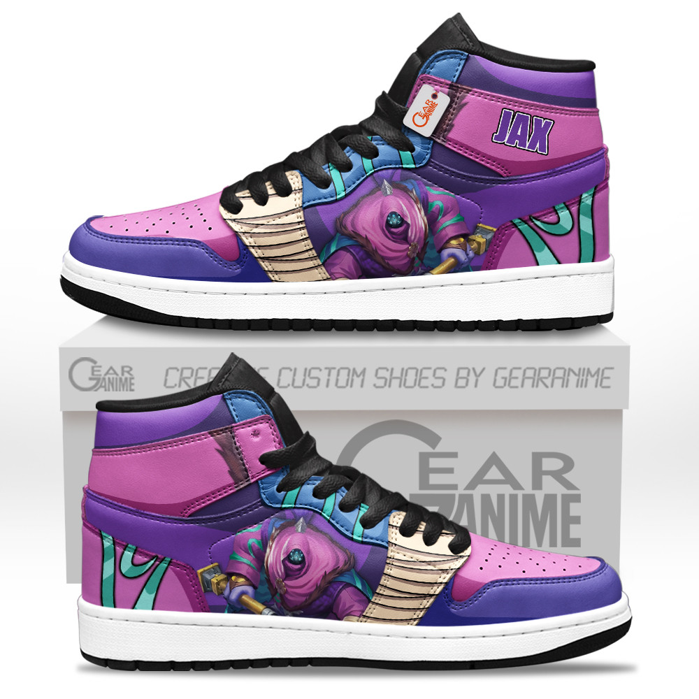 Jax Custom Gaming High-Top Leather Sneakers Game LoL Esport Custom Name