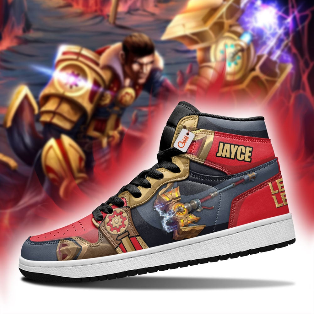 Jayce Custom Gaming High-Top Leather Sneakers LOL Custom Name