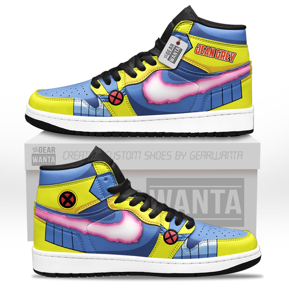 Jean Grey Personalized Custom High-Top Leather Sneakers