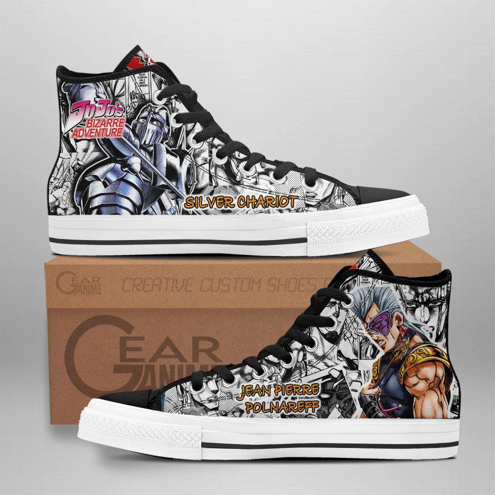 Jean Pierre Polnareff Custom Anime High-Top Canvas Shoes NTT111
