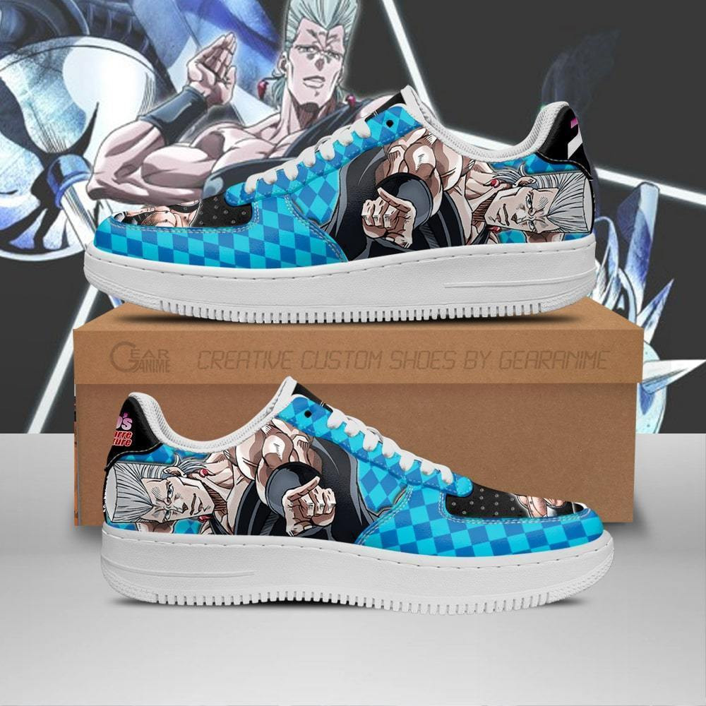 Jean Pierre Polnareff Custom Anime Low-Top Leather Sneakers