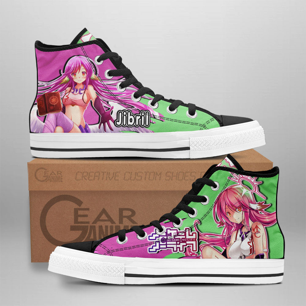 Jibril Custom Anime High-Top Canvas Shoes NTT091
