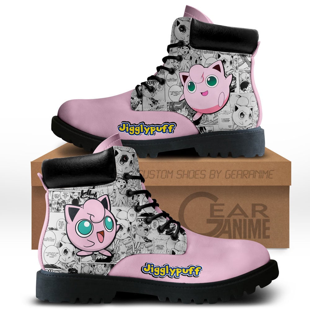 Jigglypuff Custom Anime Combat Boots NTT051