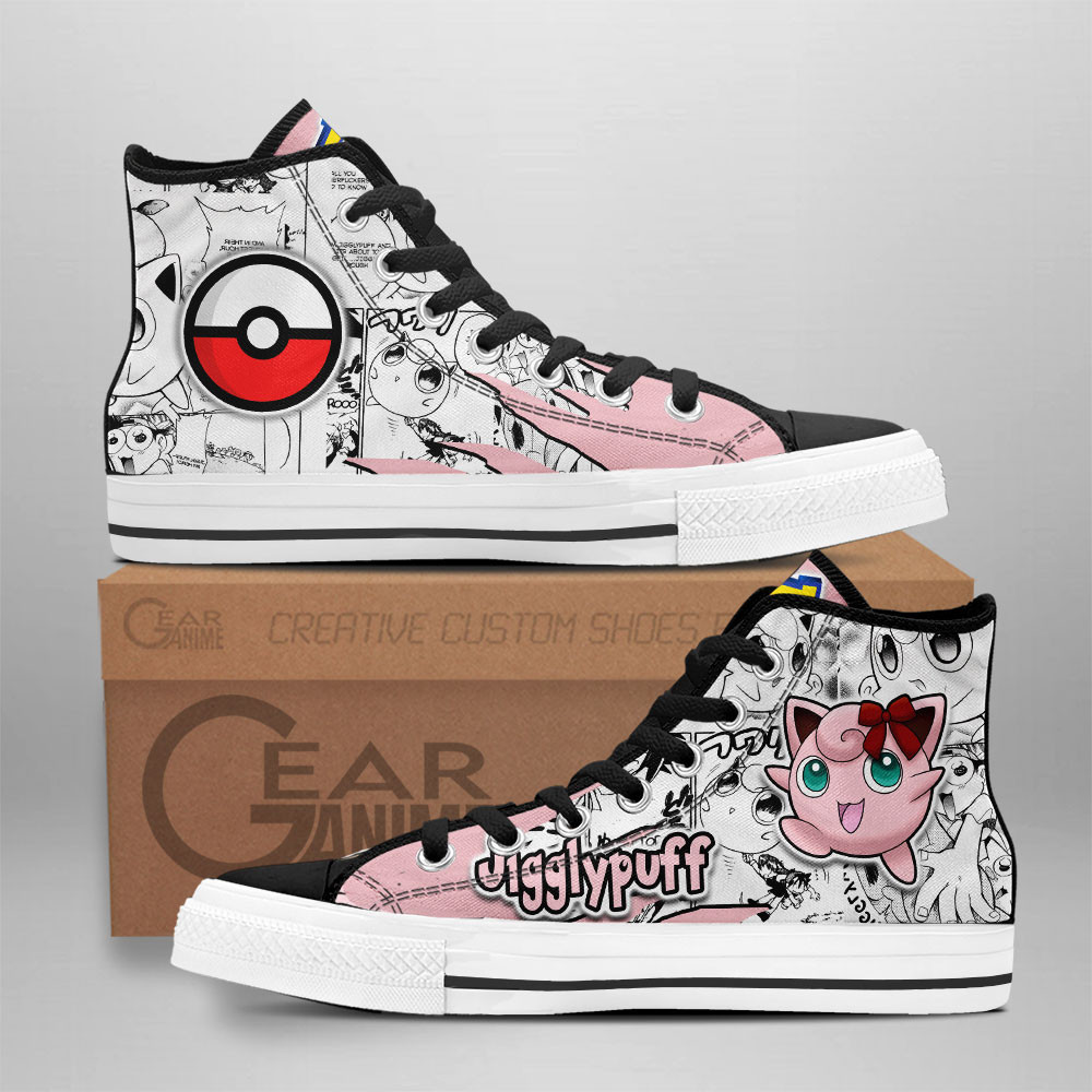 Jigglypuff Custom Anime High-Top Canvas Shoes