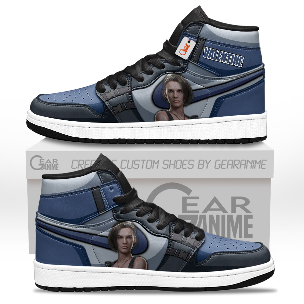 Jill Valentine Custom Gaming High-Top Leather Sneakers Games Collection Personalized