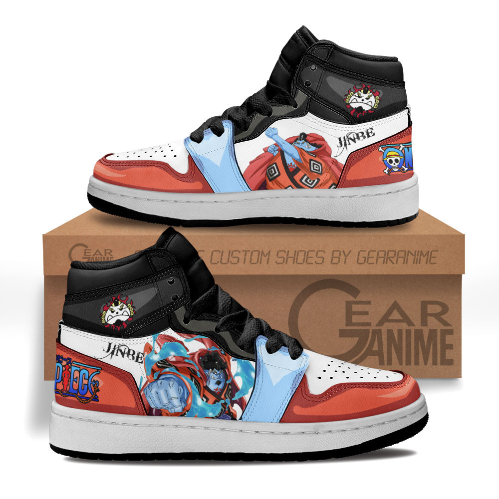 Jinbe Custom Anime Kids High-Top Leather Sneakers