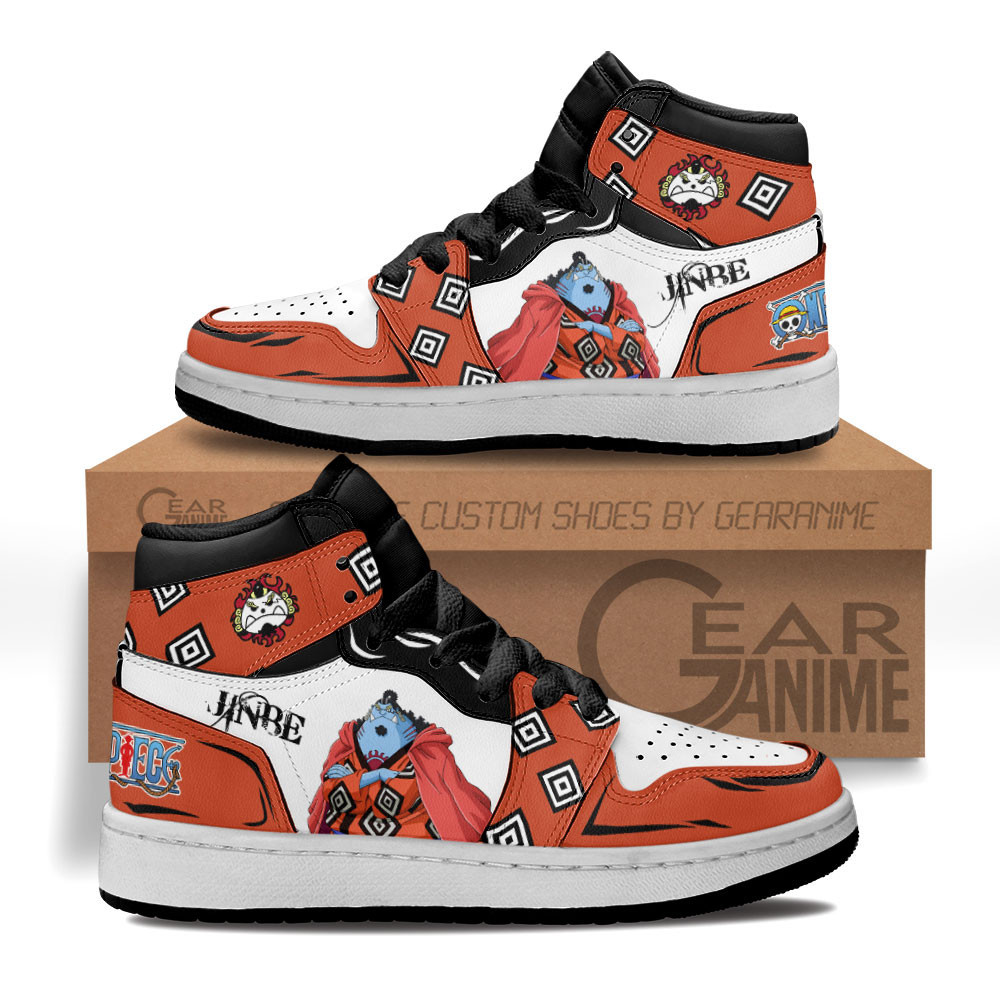 Jinbe Custom Anime Kids High-Top Leather Sneakers