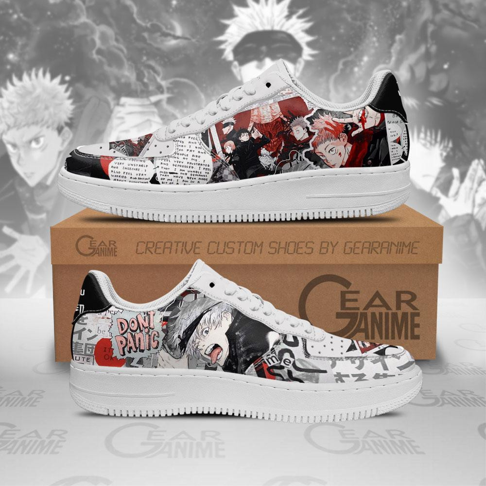 JJK Manga Custom Anime Low-Top Leather Sneakers