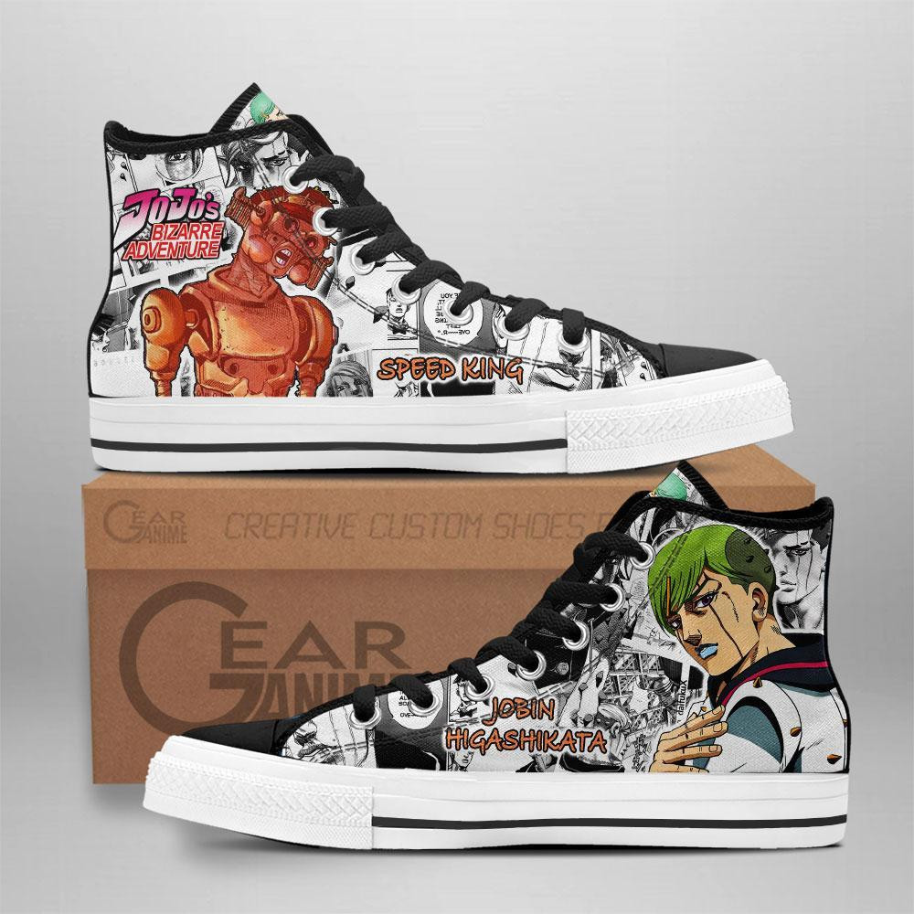 Jobin Higashikata Custom Anime High-Top Canvas Shoes NTT111