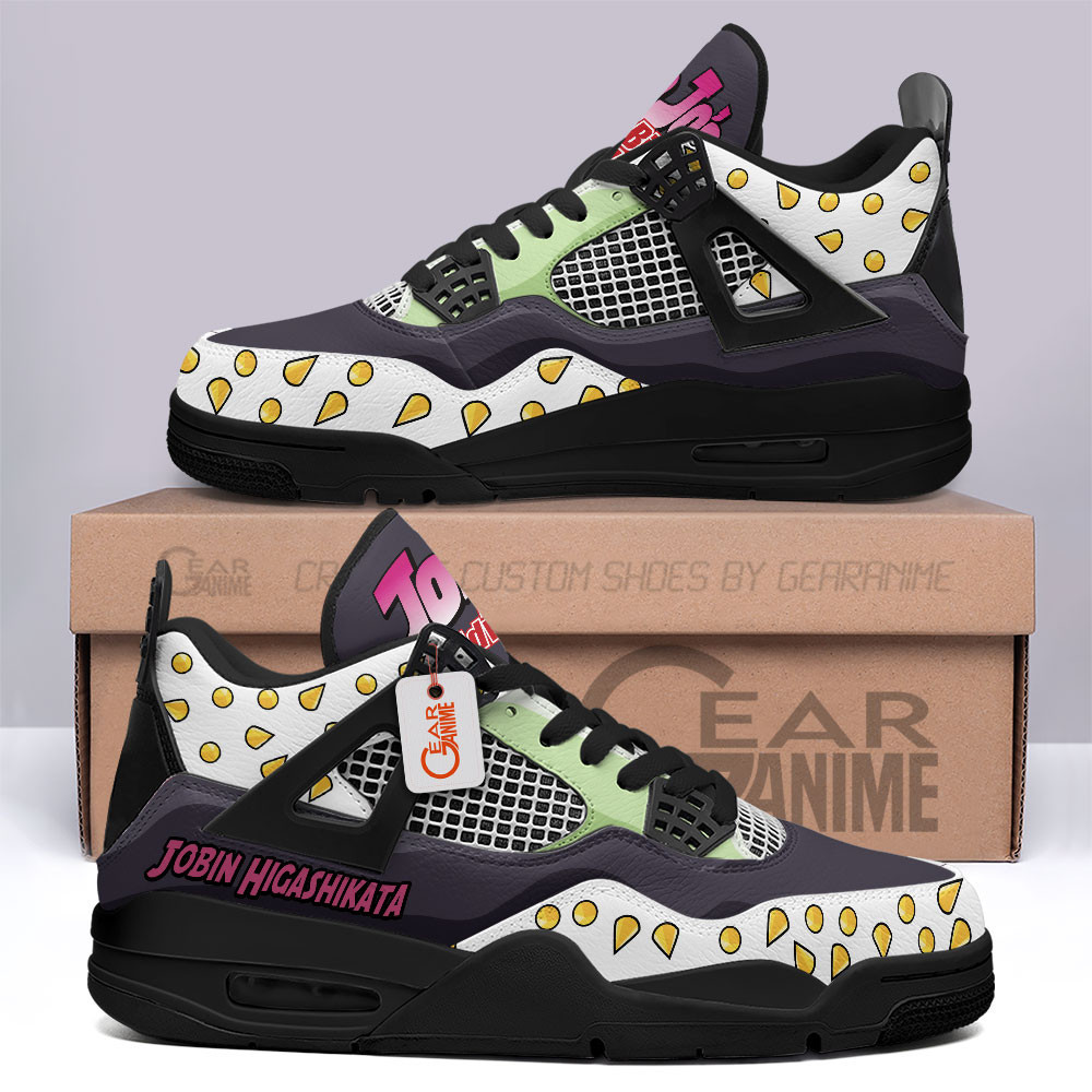 Jobin Higashikata Retro 4 Leather Sneakers Custom Name