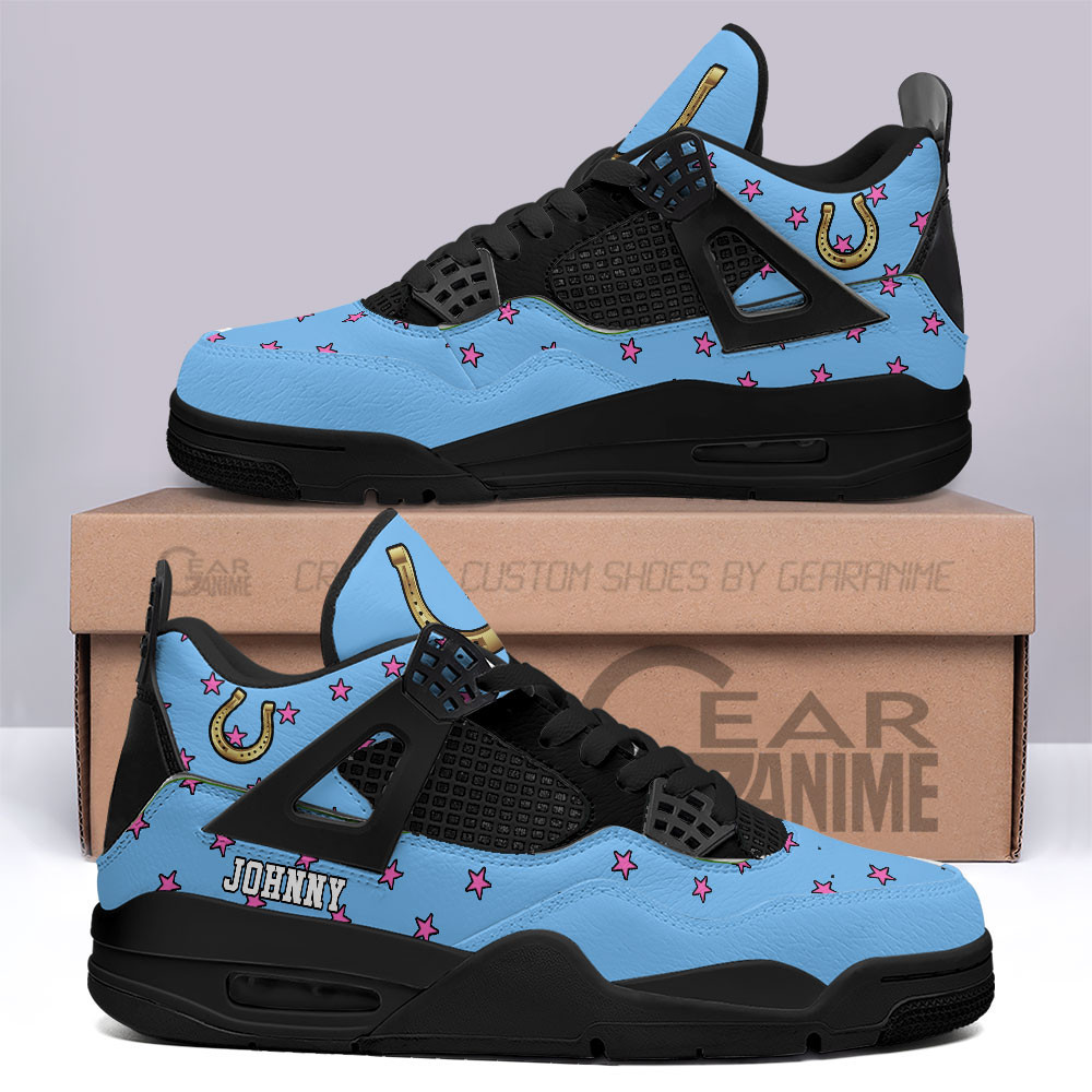 Johnny Joestar Retro 4 Leather Sneakers Custom Name MV2404