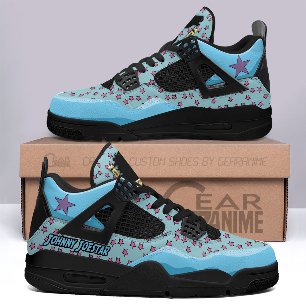 Johnny Joestar Retro 4 Leather Sneakers Custom Name