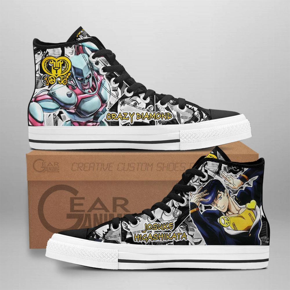 Josuke Higashikata Custom Anime High-Top Canvas Shoes NTT111