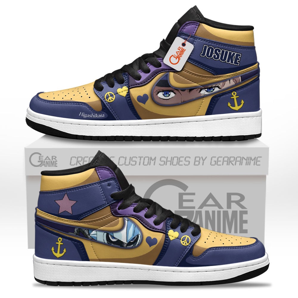 Josuke Higashikata High-Top Leather Sneakers Custom Name