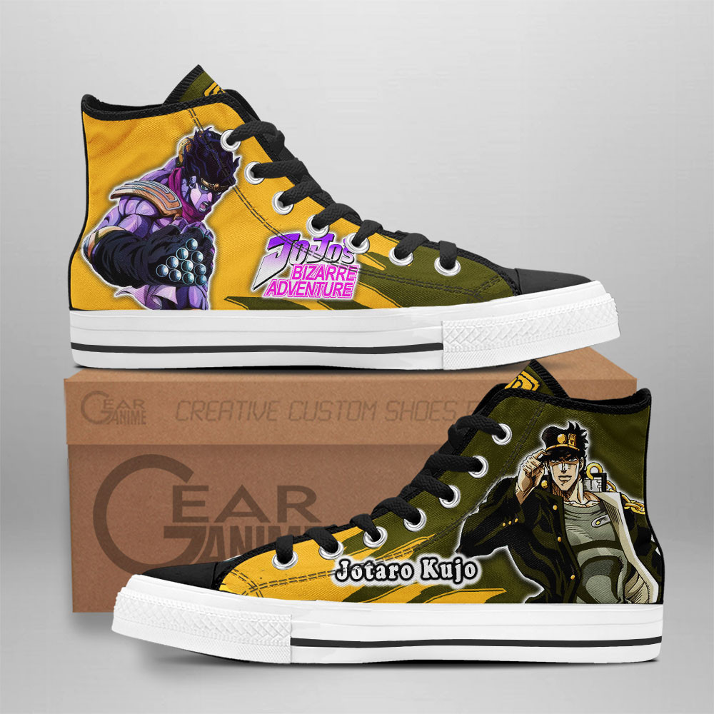 Jotaro Kujo Custom Anime High-Top Canvas Shoes NTT291