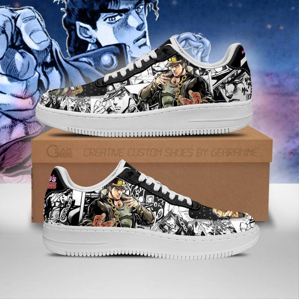 Jotaro Kujo Custom Anime Low-Top Leather Sneakers