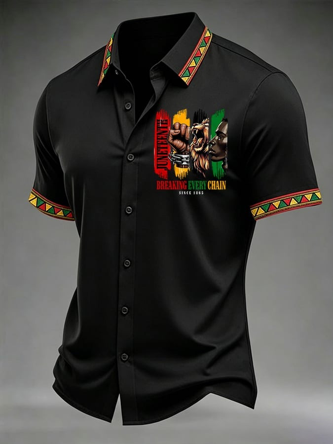 Juneteenth Merch Breaking Every Chain Since 1865 Hawaiian Shirt Black History Gifts