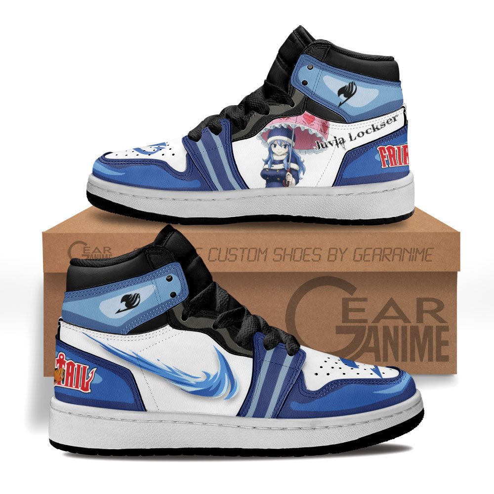 Juvia Lockser Custom Anime Kids High-Top Leather Sneakers