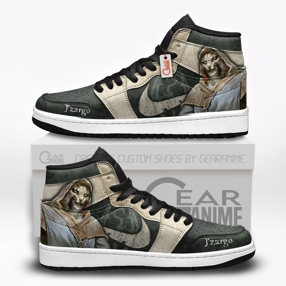 J'zargo Custom Gaming High-Top Leather Sneakers Elder Scrolls Custom Shoes