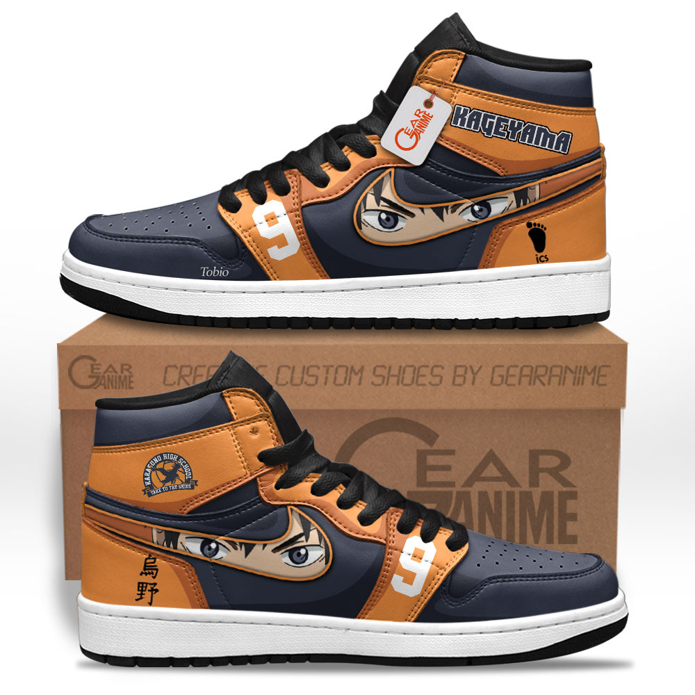 Kageyama Tobio High-Top Leather Sneakers Custom Name