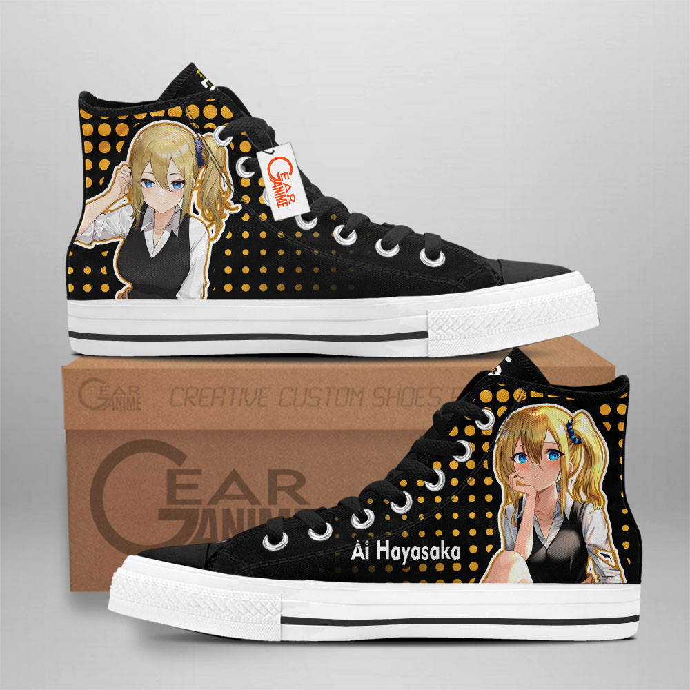 Kaguya-sama Ai Hayasaka Custom Anime High-Top Canvas Shoes NTT090