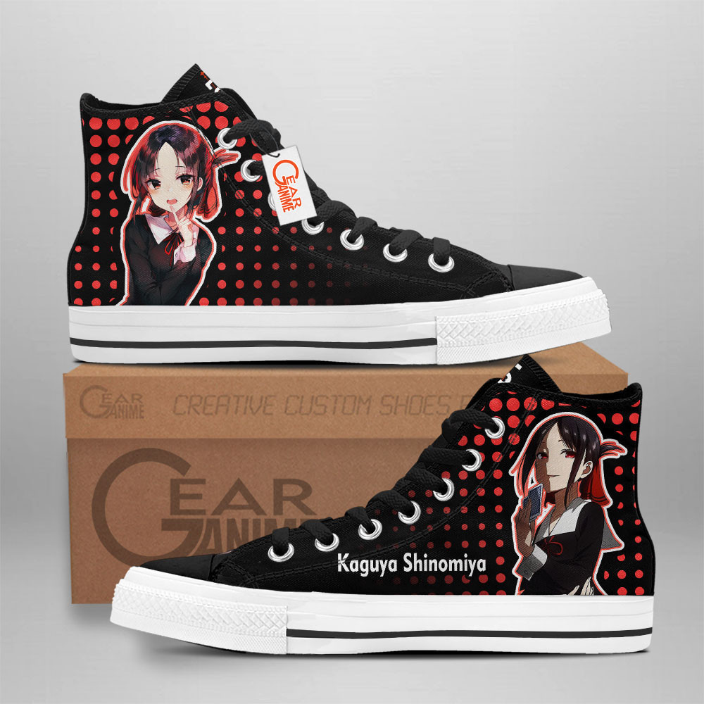 Kaguya-sama Kaguya Shinomiya Custom Anime High-Top Canvas Shoes NTT090
