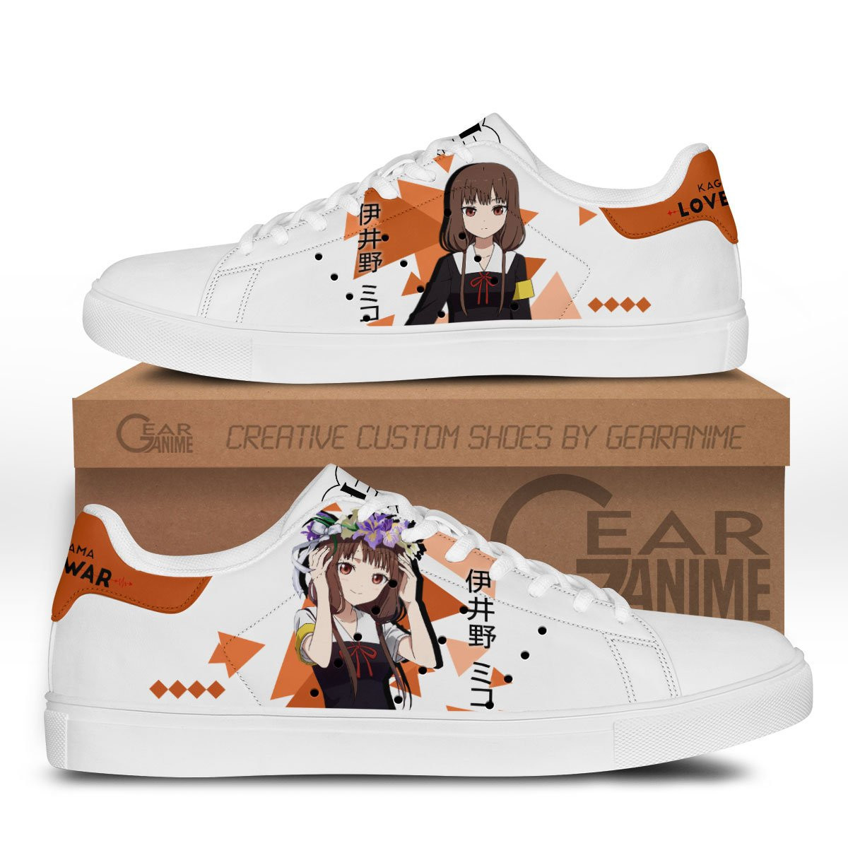 Kaguya-sama Miko Iino Custom Anime Classic Court Shoes