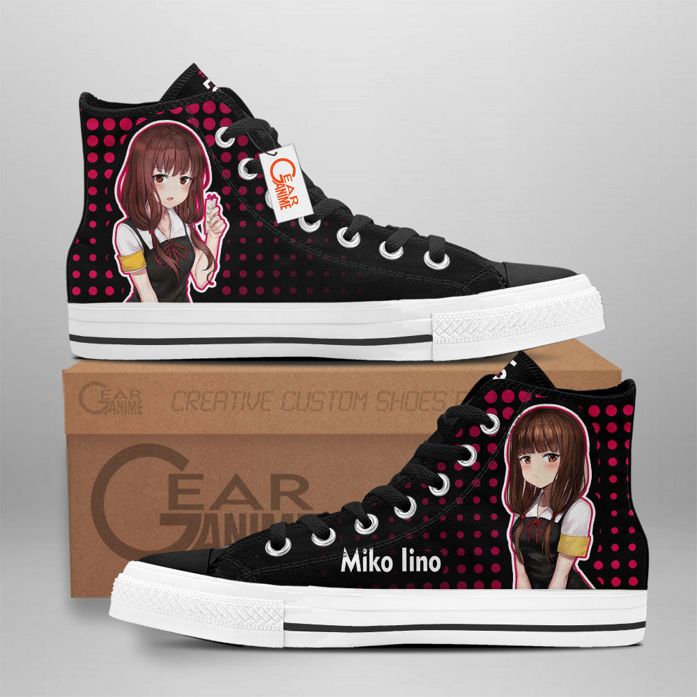 Kaguya-sama Miko Iino Custom Anime High-Top Canvas Shoes NTT090
