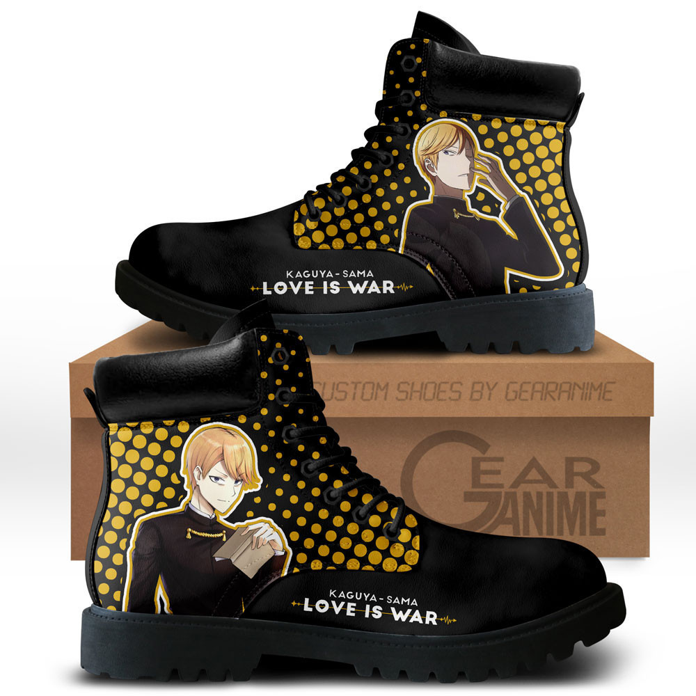Kaguya-sama Miyuki Shirogane Custom Anime Combat Boots NTT071