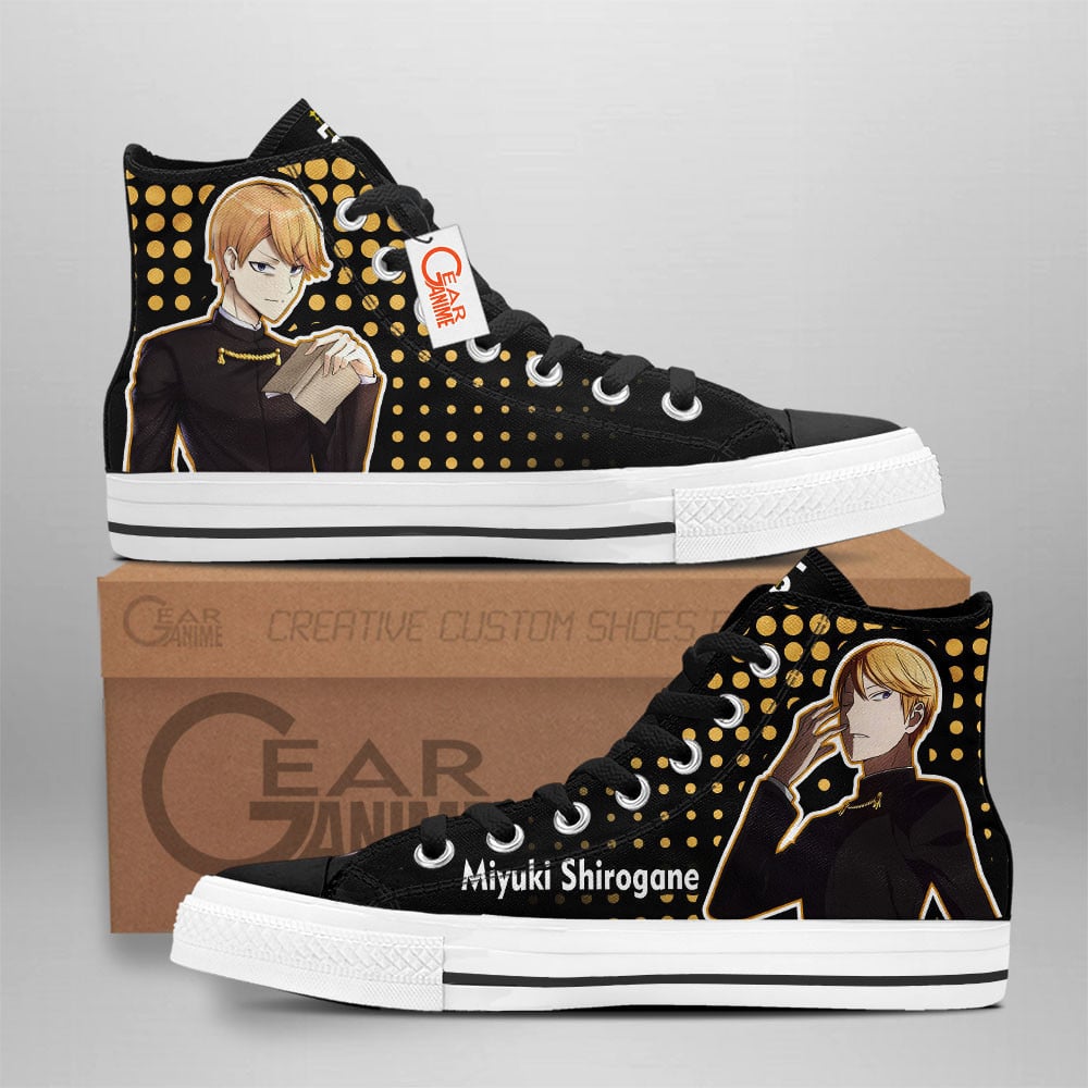 Kaguya-sama Miyuki Shirogane Custom Anime High-Top Canvas Shoes NTT090