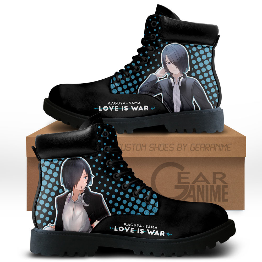 Kaguya-sama Yu Ishigami Custom Anime Combat Boots NTT071