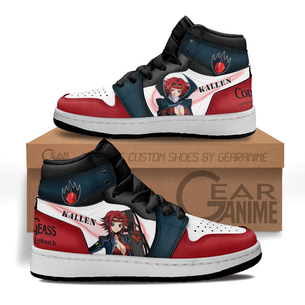 Kallen Stadtfeld Custom Anime Kids High-Top Leather Sneakers MV2802