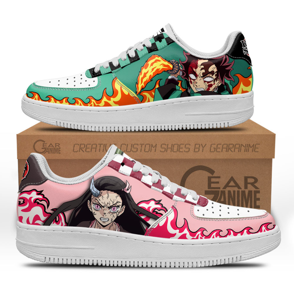 Kamado Nezuko Custom Anime Low-Top Leather Sneakers