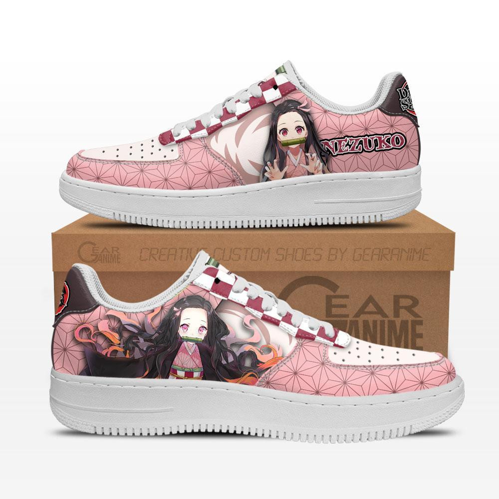 Kamado Nezuko Custom Anime Low-Top Leather Sneakers