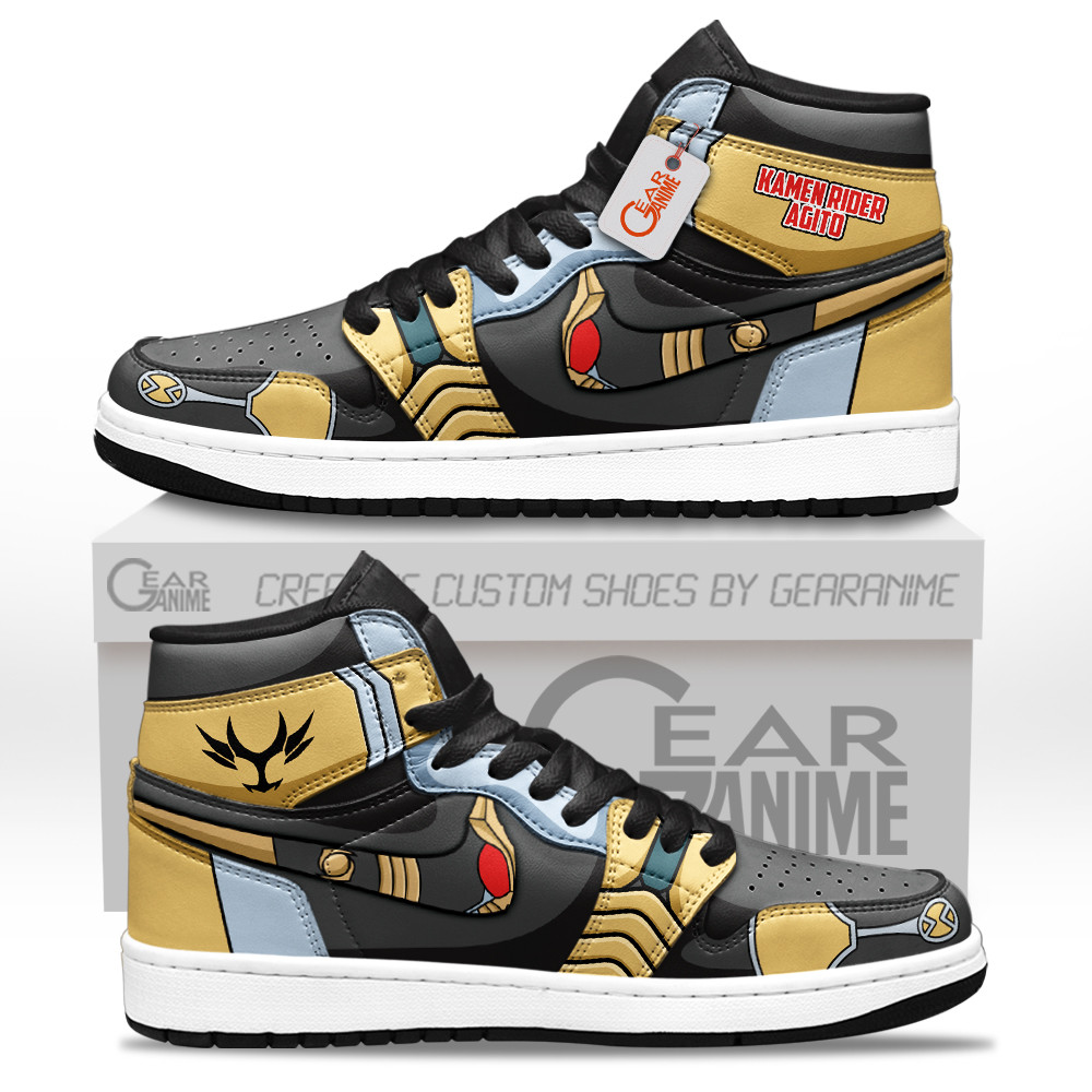 Kamen Rider Agito Shoes Custom Movies High-Top Leather Sneakers