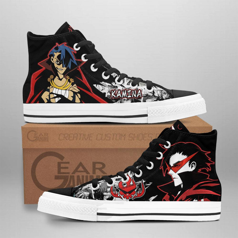 Kamina Custom Anime High-Top Canvas Shoes NTT090