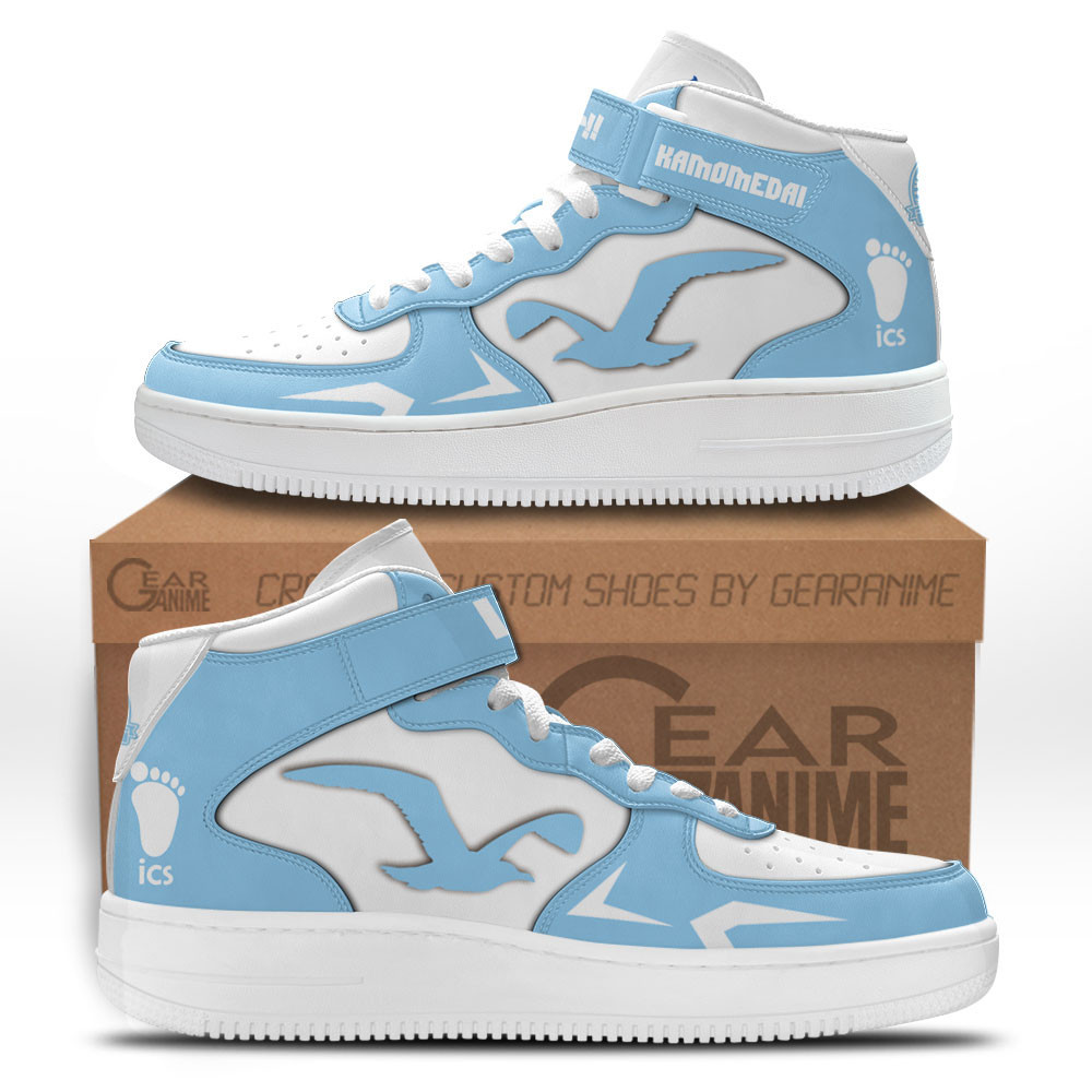Kamomedai Custom Anime Mid-Top Leather Sneakers