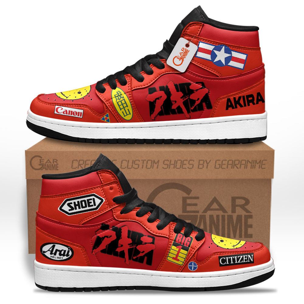 Kaneda's Bike Custom Anime High-Top Leather Sneakers