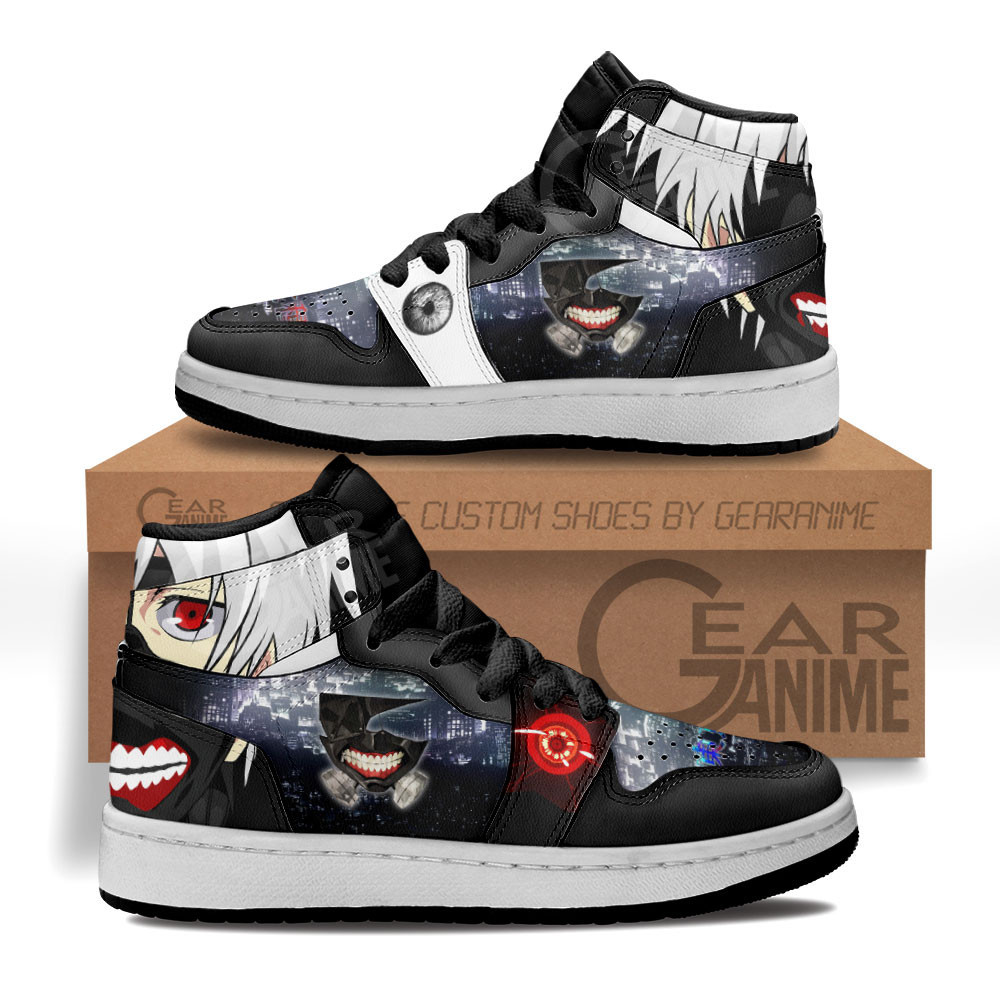 Kaneki Ken Custom Anime Kids High-Top Leather Sneakers MV1307