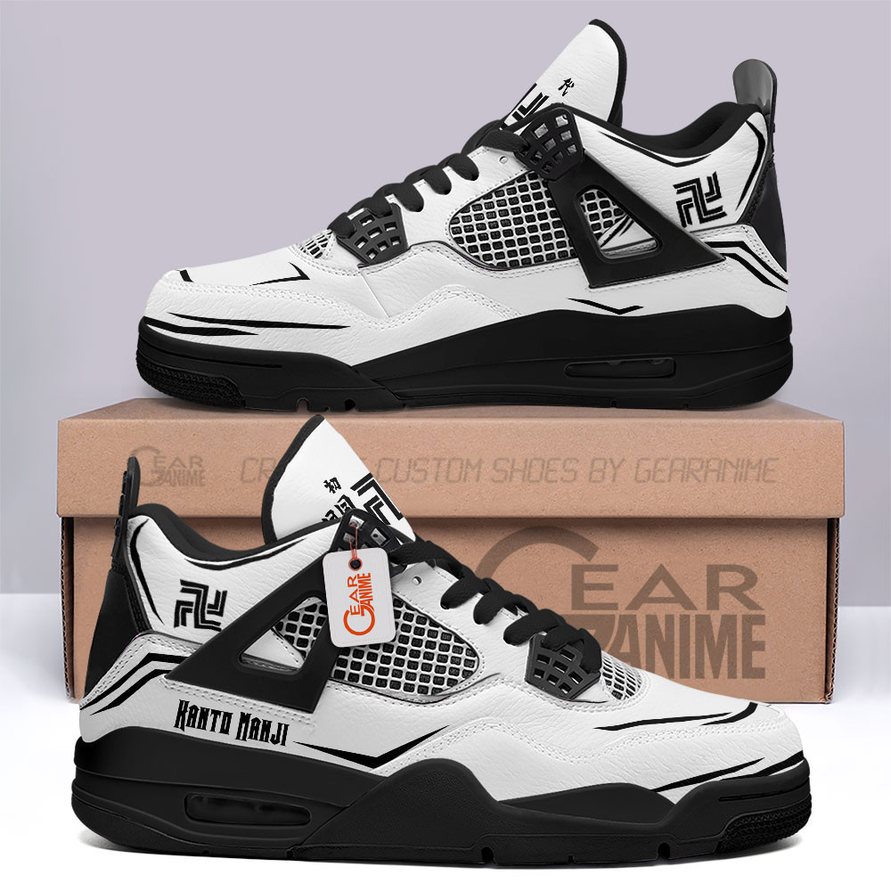 Kanto Manji Gang Retro 4 Leather Sneakers Custom Name